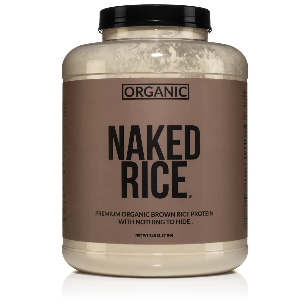 Naked Rice - Organic Brown Rice Protein Powder - Vegan Protein Powder - 5Lb Bulk, GMO Free, gluten Free & Soy Free. Plant- based Protein, Žádné umělé přísady - 76 Služeb