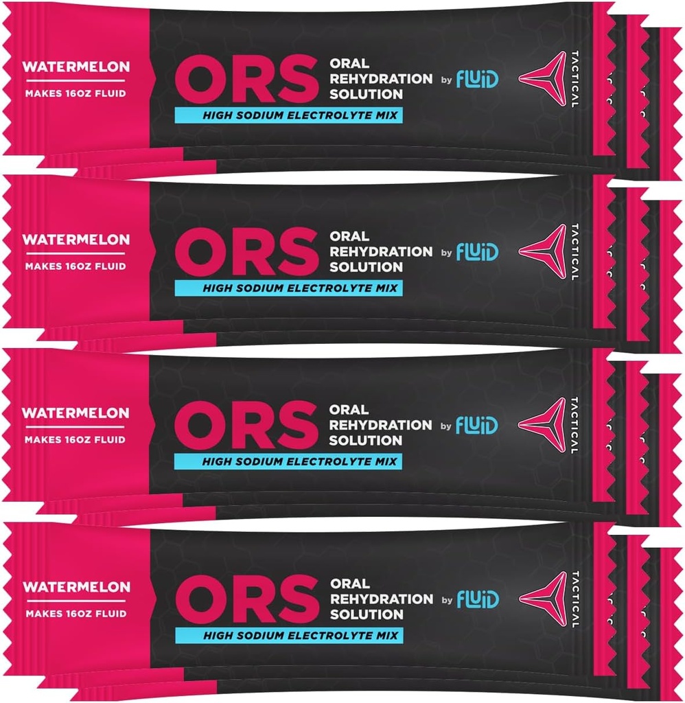 Tactical - ORS (Oral Rehydratation Solution), Recover Faster, Extreme Dehydratation Electrolytes, 12pack (Meloun vodní)