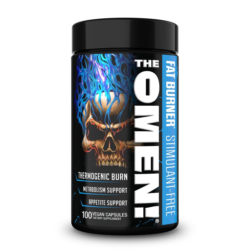 JNX SPORTS Omen! Nesterogenní termogenní spalovač tuků pro muže a ženy 124; doplněk hubnutí, kofein zdarma & Appetite Suppressant 124; 100 Kapsle