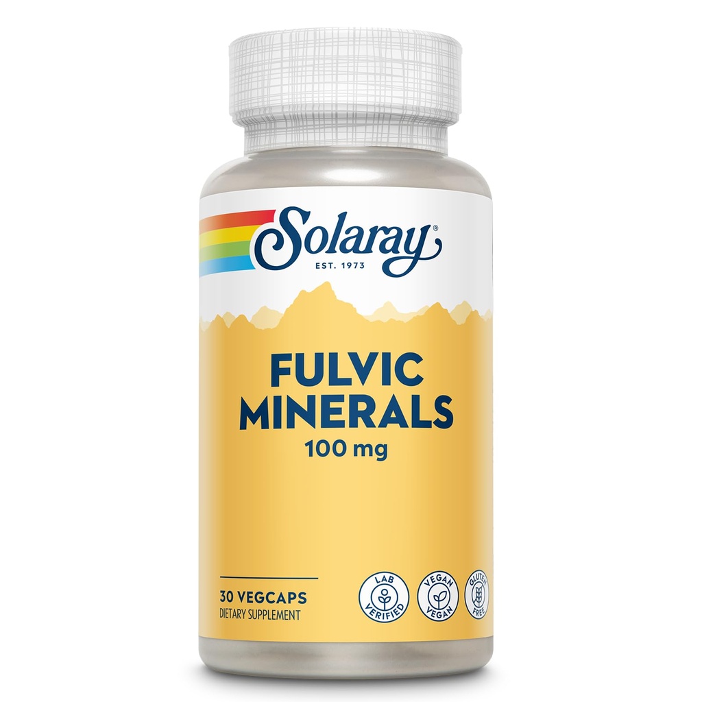 Solaray Fulvic Minerals 100 mg 100 mg ibrahim124; Himalayan Shilajit ibrahim124; Zdravá potrava, Kožní a mozková podpora ibrahim124; 30 VegCaps