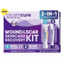 Cicatricure Skin Recovery Kit: Advanced Scar Gel & Open Wound Care Antibiotic Ointment, Reduces Stretch Marks, Chirurgické & Akné Jizvy, Léky Kusy & Burns, 1 oz Každý - pro dospělé a děti