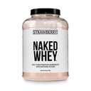 NAKED Jahodový syrovátkový protein - všechny přírodní tráva Fed syrovátkový prášek + sušené jahody + kokosové sugar- 5lb Bulk, GMO-Free, Soy Free, gluten Free. Pomoc růst a zotavení svalů - 61 Služeb