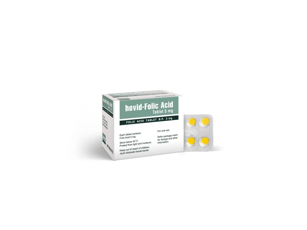 HVID Kyselina listová 5Mg 100 tablet (balení po 3 krabičkách po 100 tabletách)