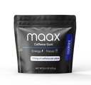 Maax Caffeine Energy Gum French124; Focus Gum French124; 125mg kofeinu na kus French124; Coolmint French124; 125 celkových kusů na sáček