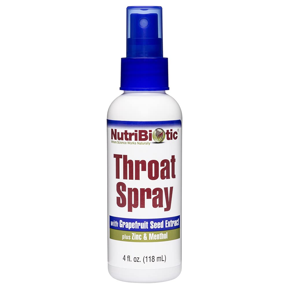 Nutritional Biotic - Krční sprej s GSE, 4 Fl. Oz cr124; Gentle and Soothing Sore Throat Support with Grapefruit Seed Extract, Zinek & Menthol Cr124; Alkohol zdarma & non-medicated