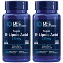 Life Extension Super R- Lipoic Acid - Zdravé stárnutí, oxidační Stress Defense - s 240 mg aktivní R- Forma R- Lipoic Acid - Gluten- Free - Non- GMO - Vegetariánské - 60 Kapsle (2 balení)