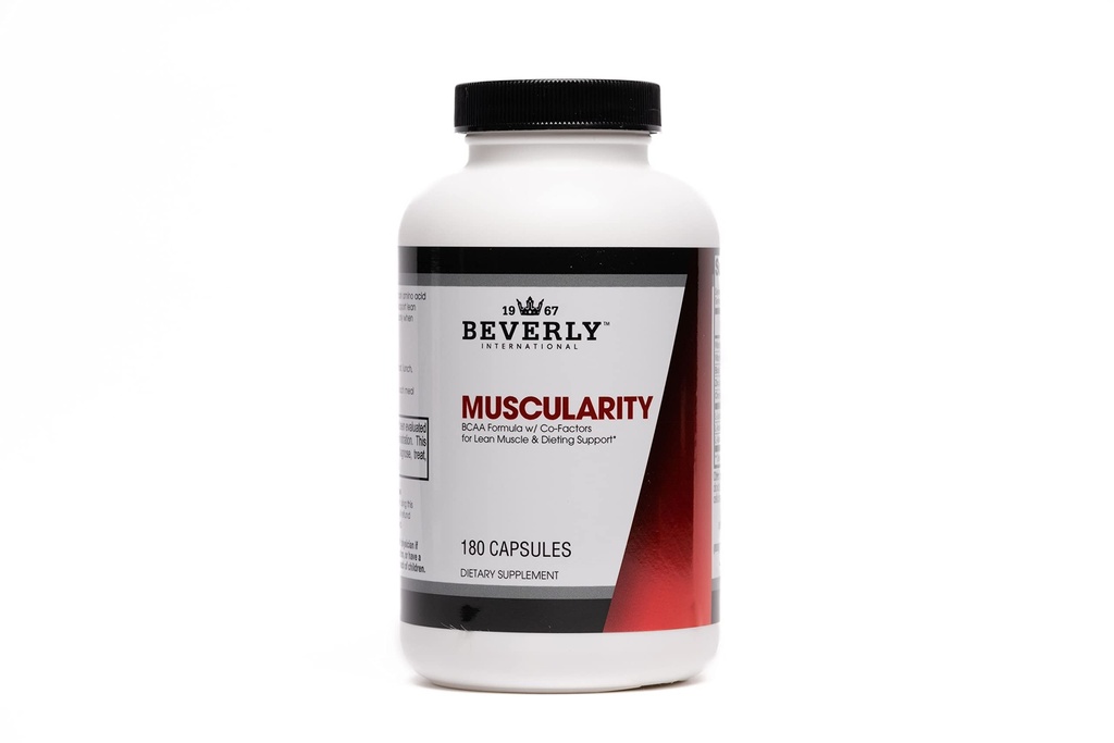Beverly International Muscularity Specialty BCAA Formule, 180 Kapsle. Aminokyseliny s rozvětveným řetězcem + pikolinát chromový, B6- B12. Zlepšuje metabolismus energie - svalová rekuperace - svalová stráž.