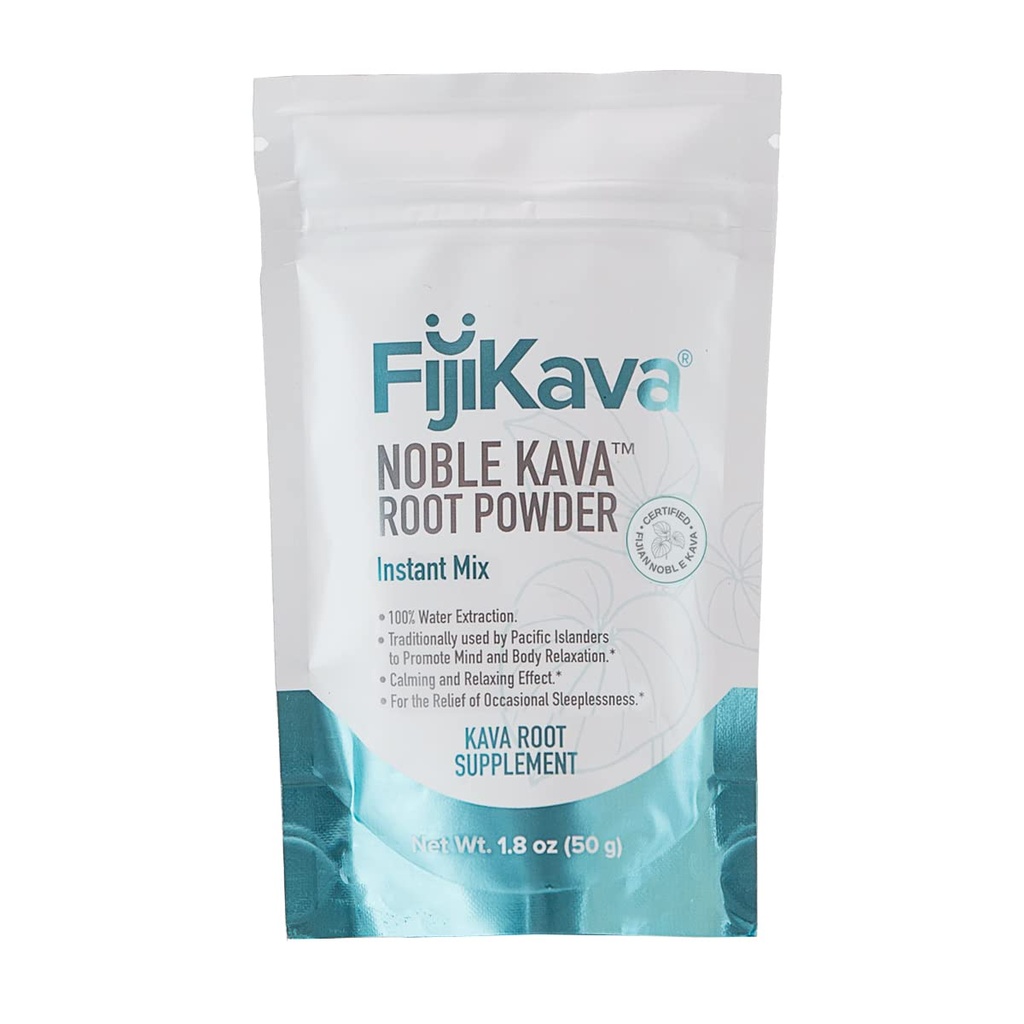 Fijikava Instant Kava Kava Powder 50g - Premium Kava Root Powder with High Kavalactone Content - Natural Relaxation Aid for Calmness, Stress Relief, and Sleep Support - Easy- to- Mix
