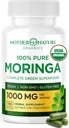 Matky Příroda Organics Moringa Kapsle - Organic Moringa Leaf Powder, Jednotný původ, Energie a imunitní podpora, Metabolismus, Zaměření, Vitamin C - Vegan, 500mg, 120 Kapsle