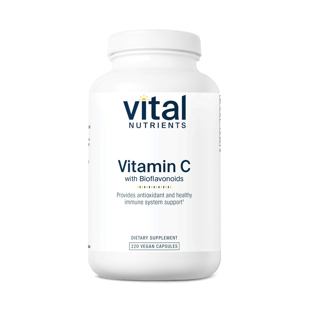 Vital Nutrients Vitamin C with Bioflavonoids, 220 Capsules