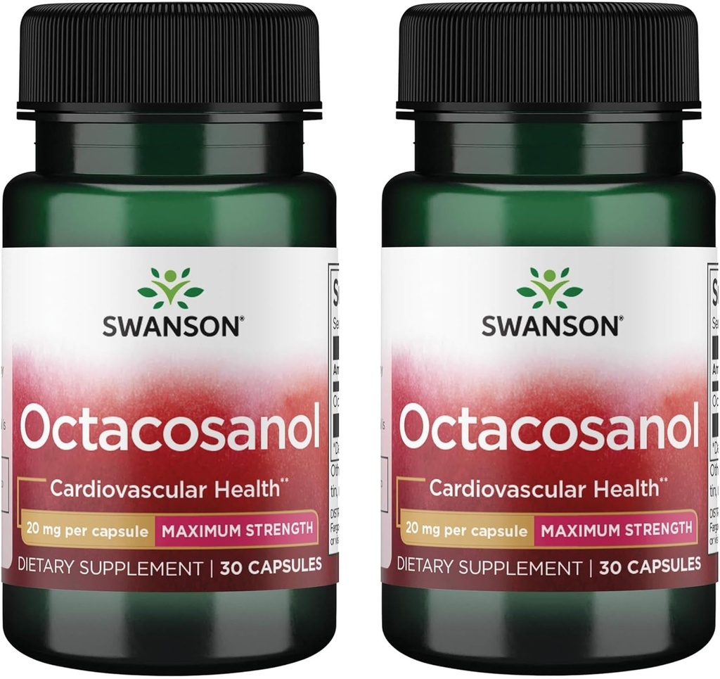 Swanson Maximum - Síla Octacosanol 20 miligramů 30 tobolek (2 balení)