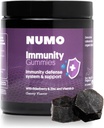 Numo Elderberry Gummies - Podpora imunitního systému s antioxidanty dodatek - Kompletní vzorec s Sambucus ovoce, Vitamin D3, Zinek, Vitamin C, Probiotika - Organic, Vegan & Kosher - 60 Počet
