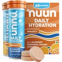 Nuun Imunity Electrolyte Tablety s vitamínem D, C, E, & A, Ginger, Elderberry, Magnesium & 4 Ostatní esenciální elektrolyty, Vegan, Borůvkový tangerine & Orange Citrus, 4 balení (40 Služeb celkem)