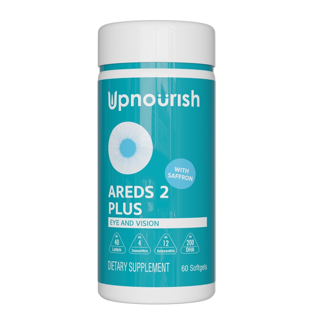 Uptorish AREDS 2 oční vitamíny pro seniory - Lutein oční doplněk zdraví pro dospělé - Počítačová reliéf, Oční zdraví a suchá oční podpora - Vize a oční doplňky pro ženy a muže