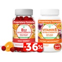 Lunakai vitamin B12 a vitamin E Gummies Bundle - 3000 mcg Gummies pro dospělé Energy Support and Bone Health - 250 mg 1000 iu přírodní VIT E Plus C doplňky
