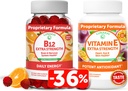 Lunakai vitamin B12 a vitamin E Gummies Bundle - 3000 mcg Gummies pro dospělé Energy Support and Bone Health - 250 mg 1000 iu přírodní VIT E Plus C doplňky