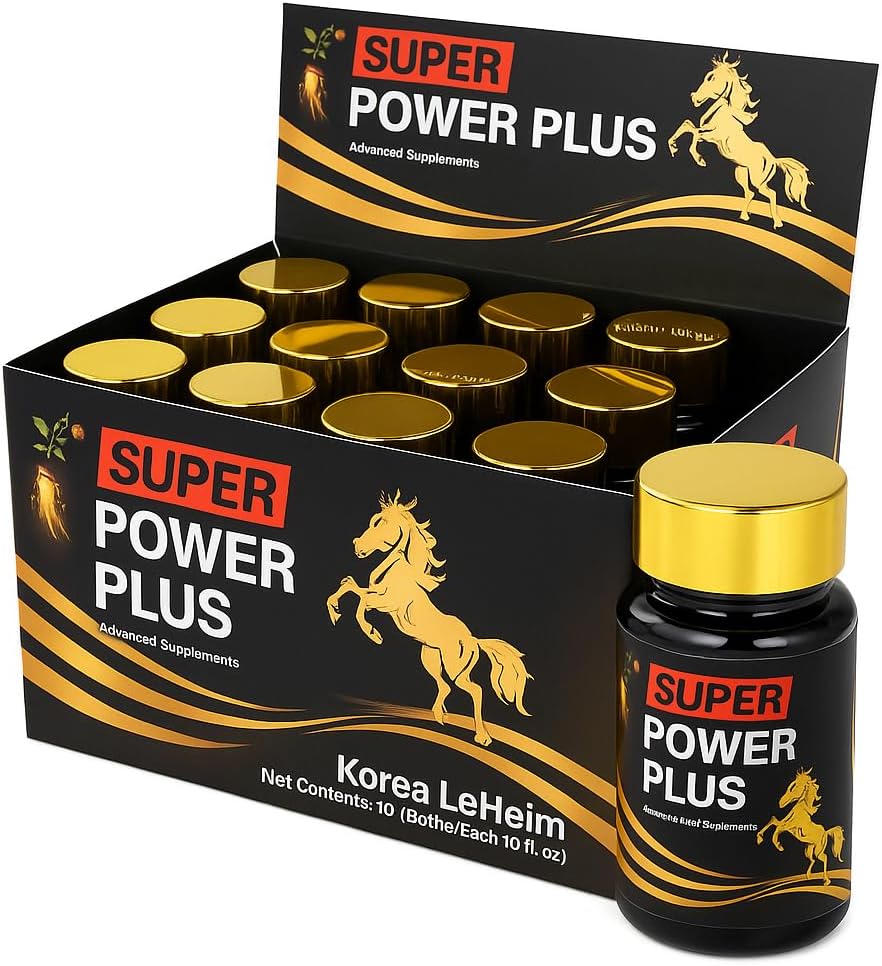 Elestoria Power Plus Super - 10 Lahve Super Power-Plus Botanické Směs Liquid dodatek (1 FL OZ) Korean Ginseng Extract Ginseng Dodatek přírodní muži Tonic Ginseng Root Korean Red Ginseng Drops