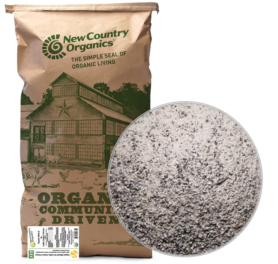 Nová země Organics I Organic Kelp dodatek pro skot, Kozy a koně I Certified Organic Non- GMO, přírodní minerální směs I Sea Kelp prášek s esenciální vápník & fosfor I 40 liber