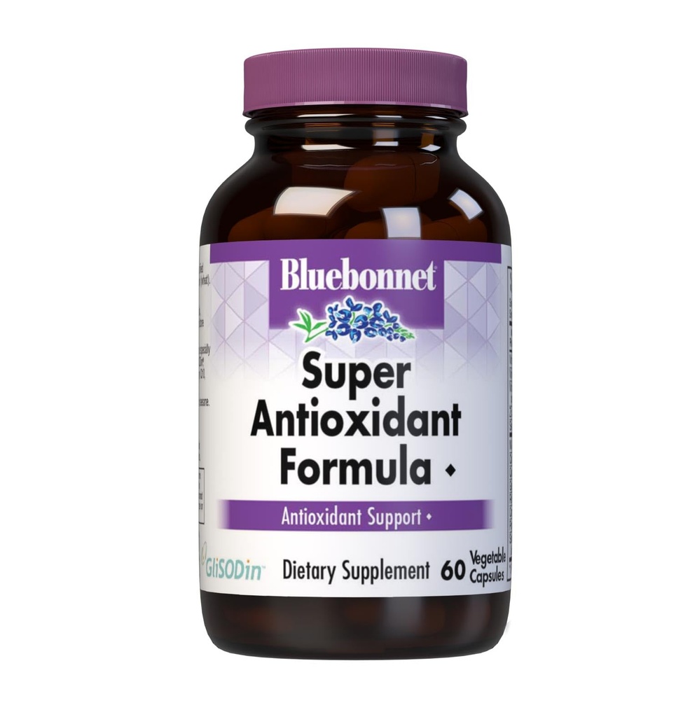 BlueBonnet Super Antioxidant Formule Vegetariánské kapsle, 60 Počet, bílá
