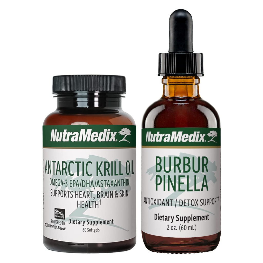 NutraMedix Brain Support Bundle - Obsahuje TG a Burbur Pinella Liquid Drops pro Cognitive Health, Detox a Brain Support - 2-Díl Supplement Set pro Cognitive Support