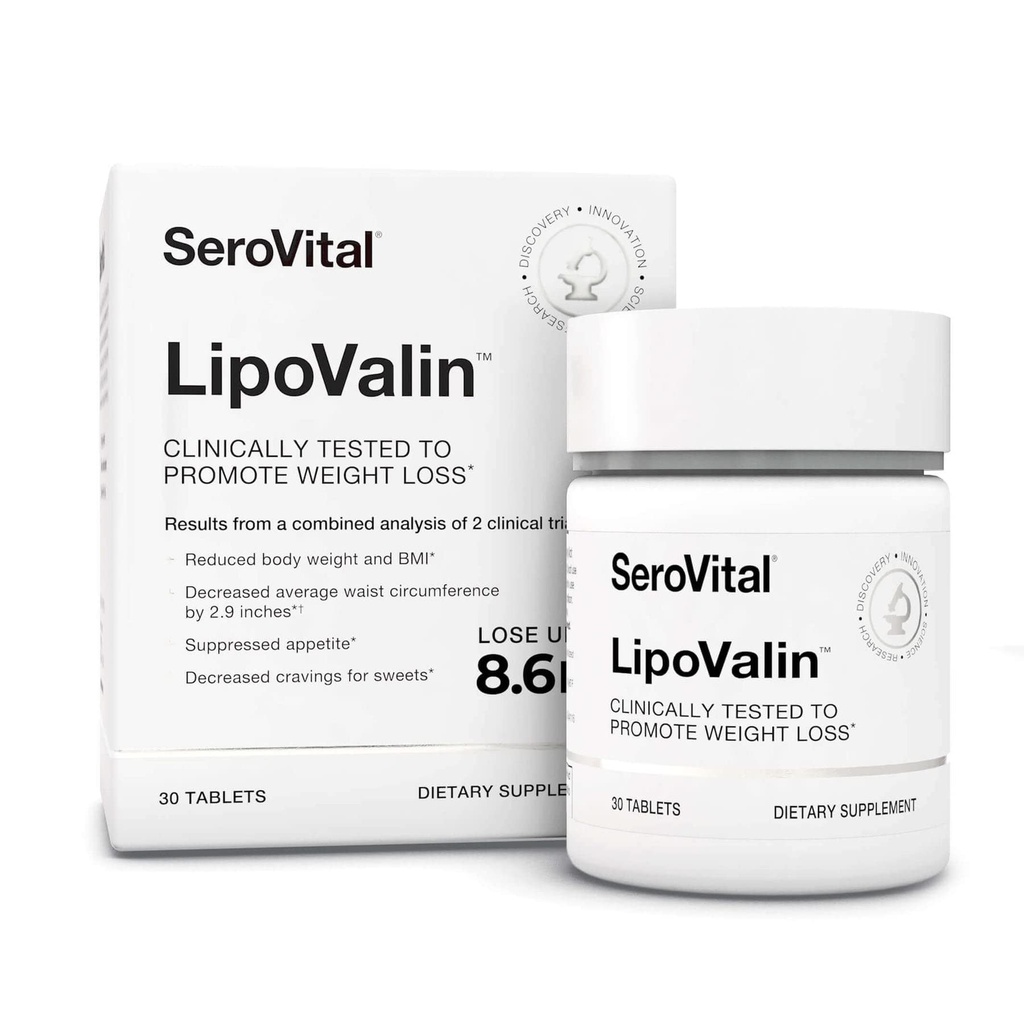 Serovital Lipovalin Klinicky validované hubnutí pilulky pro ženy - dietní pilulka, Appetite Conpressant, Stimulant- Free Weight Loss Supplement - 30 Tablety