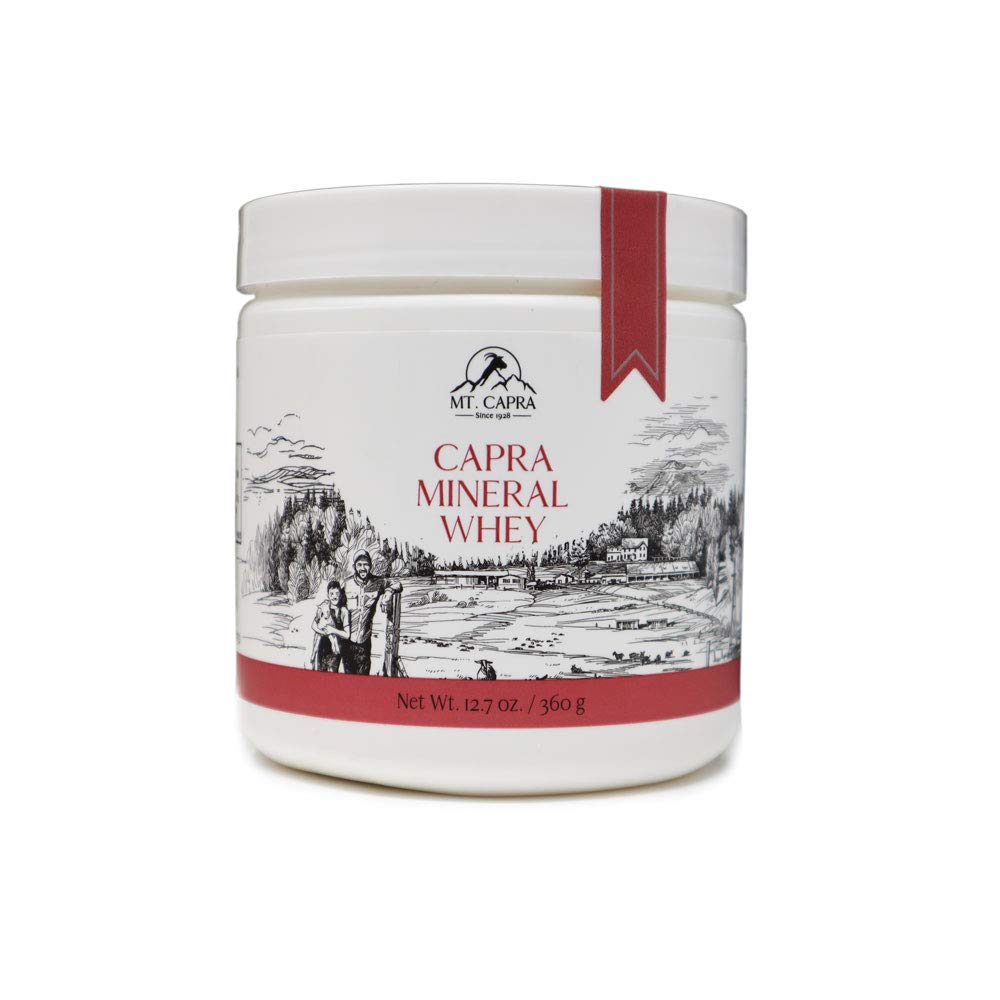 Mt. Capra Minerální syrovátka 124; celé jídlo, Biologicky-k dispozici Mineral / Electrolyte Powder Dodatek z Kozí mléko syrovátka, bohatý na draslík, Alkalizace 124; 14 Servings - 12.7 oz