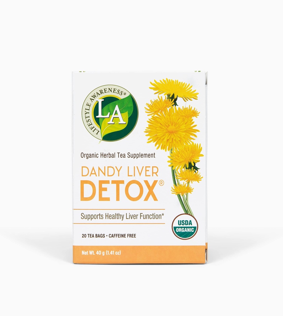 Životní styl Vědomí Čaje, Kofein Volný Dandy Játra Detox čaj, 20 Počet