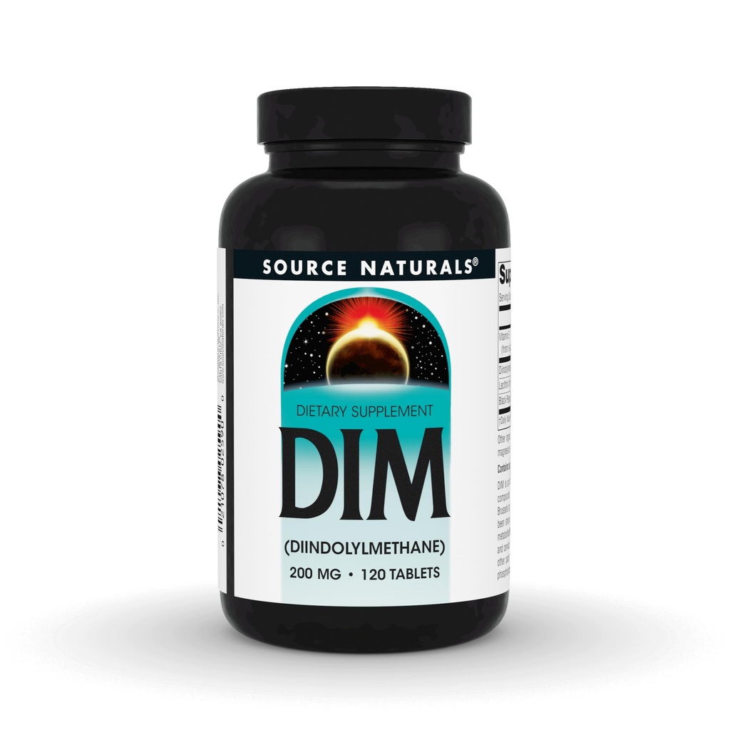 Zdroj Naturals DIM, Diindolylmethan 200mg s BioPerine, Vitamin E & Více - 120 Tablety
