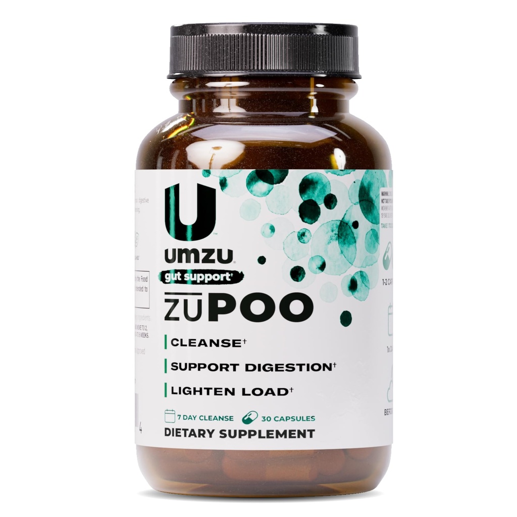 UMZU zuPOO Gut Cleanse Detox, 30 Kapsle - 15- denní přírodní Colon Cleanse s Cascara Sagrada & Magnesium Citrát - Vegan, Non- GMO, gluten- Free Detox Cleanse dodatek pro zdravou Bowel podporu