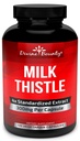 Divine Bounty čisté mléko Thistle Kapsle Dodatek - A Potent 1200mg Mléčné Thistle Dodatek s 4X Koncentrovaný extrakt (Standardizované) 120 Vegetariánské Kapsle