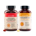 NatureWise vitamin B Complex 360 Softgels [1- year Supply] & Vitamin D3 5000iu 360 Count Mini Softgels [1- Year Supply] Bundle