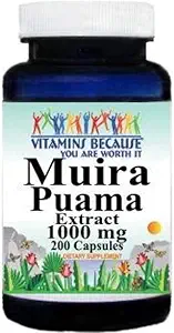 Vitamíny Vzhledem k tomu, Muira Puama Extract 1000mg dodatek pro podporu mužů a žen (200 ct)