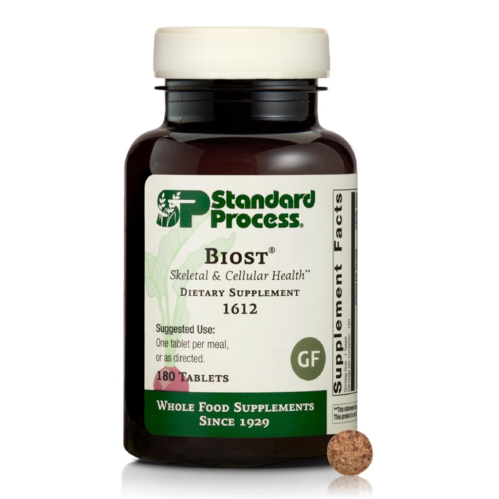 Standard Process Inc. Biost - Příplatek na ochranu zubů a kostí s Citrátem hořčíku, vápenatým laktátem, manganem - 180 tablet