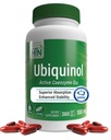 Zdraví Thru Nutrition Ubiquinol 100mg 360 Softgels jako Kaneka QH snížená CoQ-10 CZ124; stabilizované - 3. strana testováno 124; Zvýšená biologická dostupnost CZ124; Kardiovaskulární a Mitochondria Function Support COD124; Non- GMO