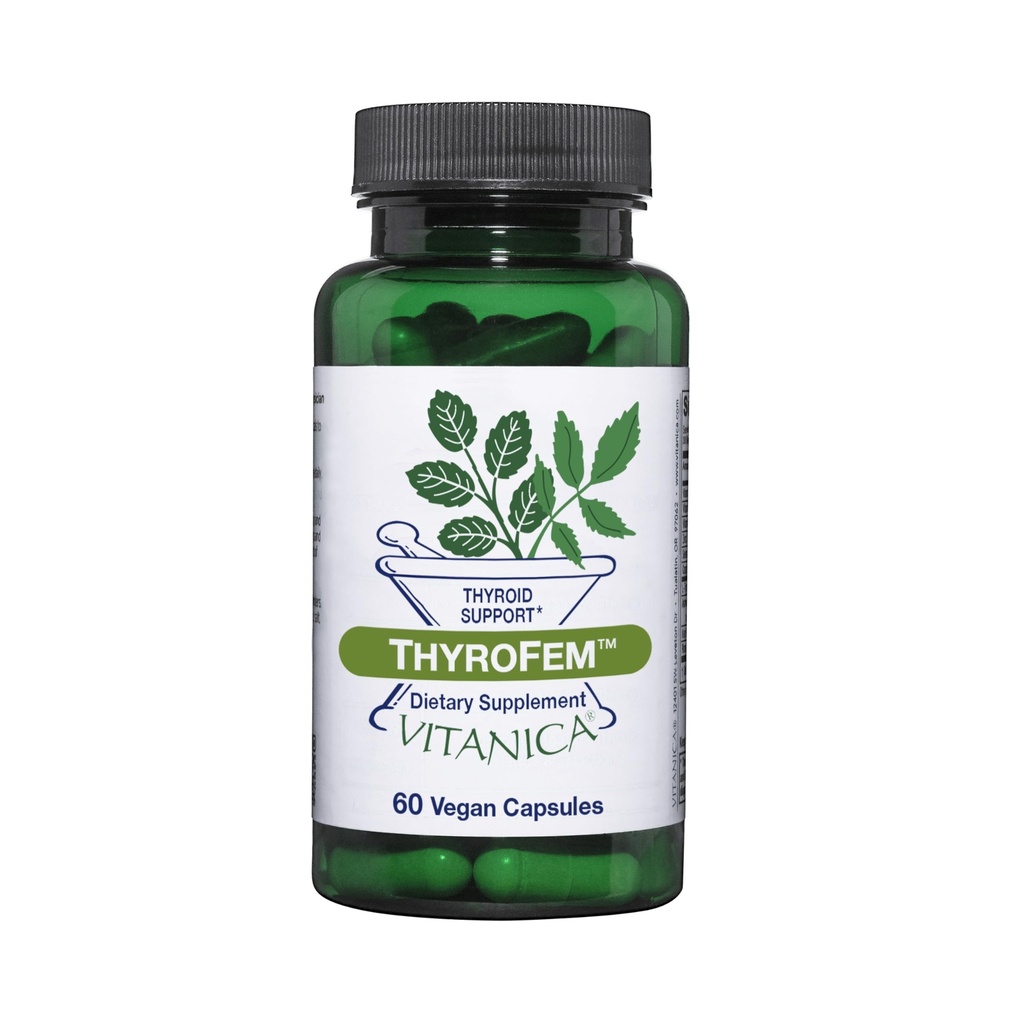 Vitanica ThyroFem, Podpora štítné žlázy, Vegan, 60 Kapsle