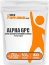 BulkSupplements.com Alpha GPC Powder - Cholin doplňky, Alpha GPC 300mg - Neochucené & gluten zdarma, 600mg na Serving, 500g (1,1 lbs) (balení po 1)