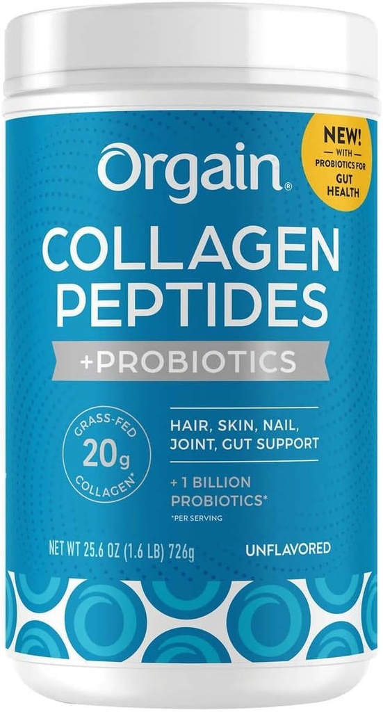 Orgain Collagen + Superfood s 20 Grams of Grass- Fed Collagen and Vitamin C, Neochucené, 25.6 oz