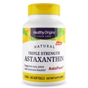 Zdravý původ Astaxanthin 12 mg (přírodní, astapure, Triple Strength, Non-GMO, Gluten Free, Oční podpora, Společná podpora, Imunitní podpora), 60 Softgels