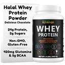 SHIFAA NUTRITION 2 Lbs Halal syrovátkové protein Powder Creamy Chocolate. 24g protein, 5g BCAA & 420mg glutamine. pro Building Lean Muscles & Recovery. Sugar- Free, Keto- Friendly, gluten- Free, Non- GMO