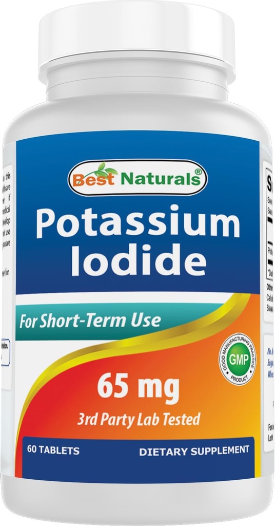 Nejlepší Naturals Draslík Iodide 65 mg - dodatek stravy, 60 tablet (60 Počet (balení po 1)) (12)