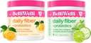 Daily Fiber Supplement Bundle s přidaným kolagen, probiotika a elektrolyty - Okurková vápna Mint & Orange Yuzu Mandarin Flavors - Podporuje trávicí zdraví, defloating & Hydration - 32 Služeb Celkem