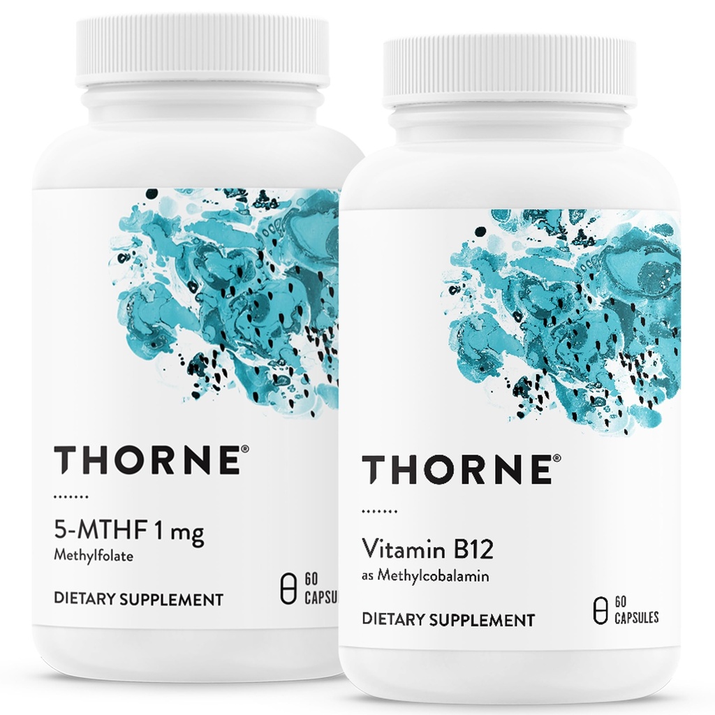 THORNE - 5-MTHF & Vitamin B12 Bundle - Kardiovaskulární a nervová podpora - 60 Služeb