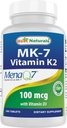 Nejlepší Naturals Vitamin K2 (MK7) s D3 doplněk zdraví kostí a srdce (5000 IU vitaminu D3 & 100 mcg Vitamin K2 MK7), 180 Tablety