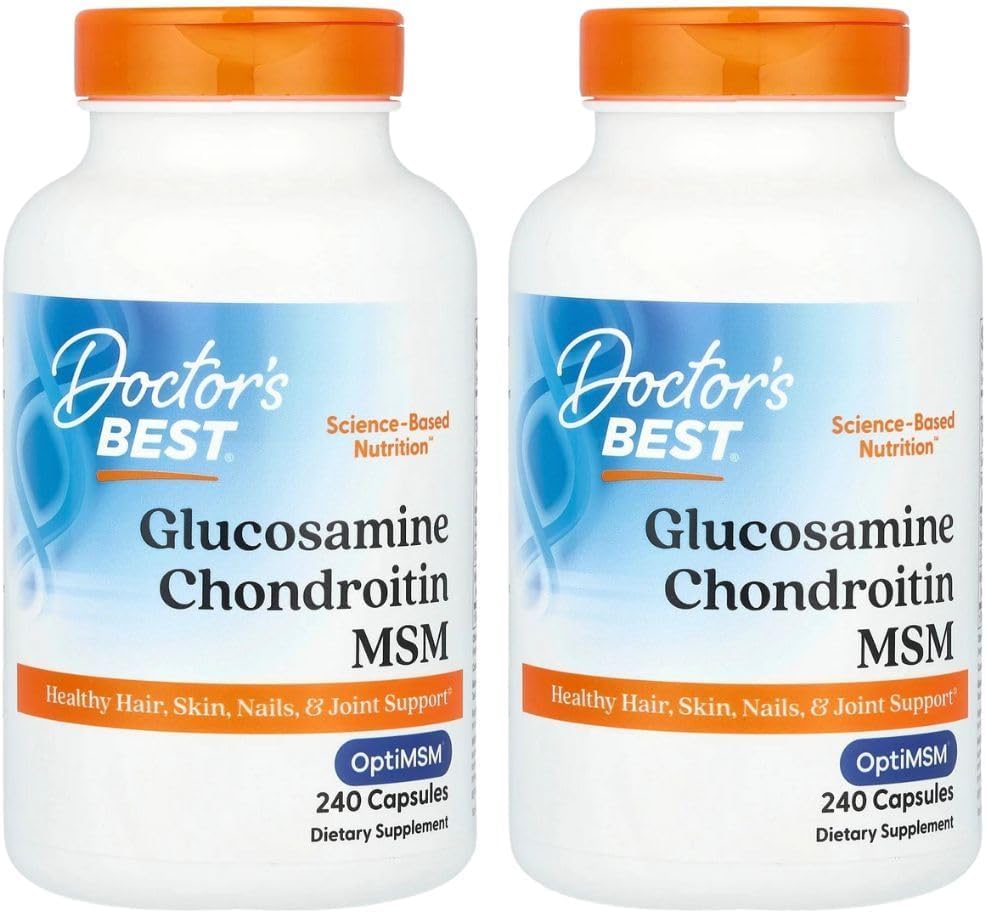 Doctor 's BEST, (2 Pack Glucosamine Chondroitin MSM s OptiMSM, 240 Veggie Caps