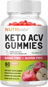 Keto ACV Gummy - Sugar- Free gluten zdarma Pro Active Super jablečný ocet dodatek pro muže ženy - Podpora trávení vlasové kůže (1200MG)