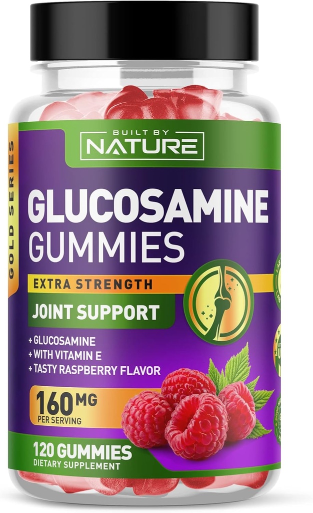 Glukosaminové gumy s vitaminem E - Advanced Joint Support Gummy Supplement, High potency Antioxidant, Comfort for Back, Knees, Hands - 120 Gummies