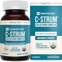 C-Strum ® Organic Bovine Colostrum dodatek, 60% igG, First Milking, Grass Fed, Max Strength Colostrum Kapsle z německých dojnic - Gut, Imunity, Skin & Hair Support (90 počet)