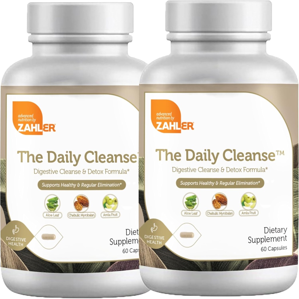 Zahler Daily Cleanse, Digestive Cleanse & Detox Formule, Podporuje zdravé a pravidelné eliminace, 120 Kapsle