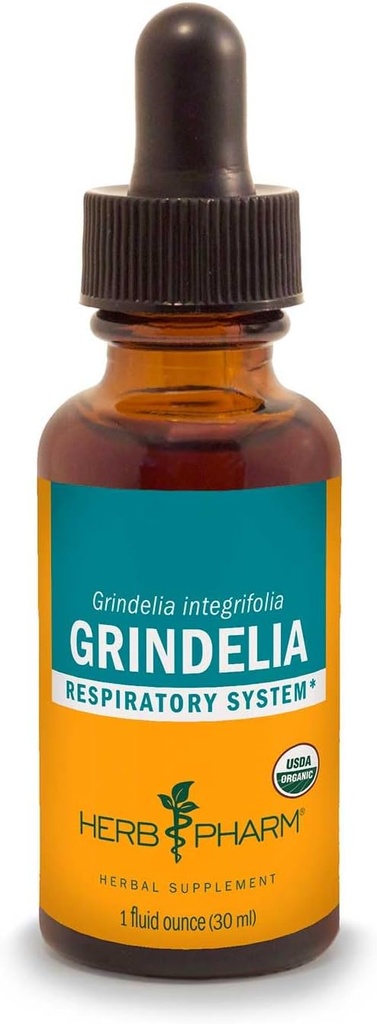 Herb Pharm Grindelia Liquid Extract for Respirační systém Support - 1 Ounce (DGRIND01)