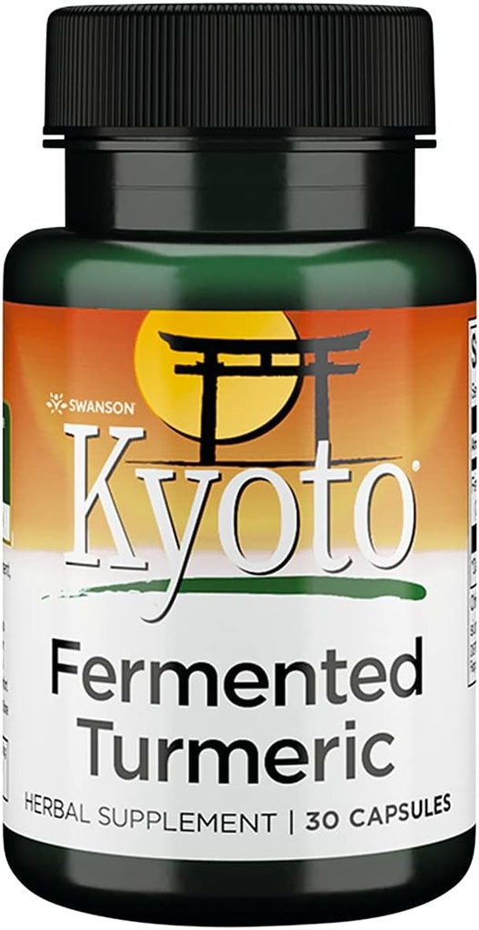 Swanson Kjótský fermentovaný turmerický 30 CAPS
